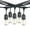 Black, variant on 14' STRING LIGHT 10 SOCKETS 16'' SPACING E26 BLACK KIT - W/1W PLASTIC LED S14 CLEAR LAMPS