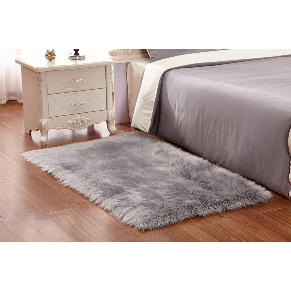 Faux Fur Rug Tayyakoushi 60 X 90 Cm Soft Fluffy Gy Rugs Faux Fur Rug Tayyakoushi 60 X 90 Cm Soft Fluffy Gy Rugs Sheepskin Floor Carpet For Living Room Bedrooms Decor Grey Com