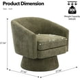 thumbnail image 2 of Swivel Accent Chair,360° Swivel Chair with Armrest,Comfy Round Armchair Single Sofa,Modern Small Barrel Swivel Armchair for Living Room,Bedroom,Office, 2 of 7