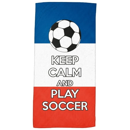 French Beach Towel - Keep Calm and Play Soccer - Soccer Fanatics' Beach Towel 30