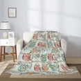 thumbnail image 2 of Rateoe Cute Owl Pattern Flannel Throw Blanket, Ultra-soft Blanket for Bed, Couch, Car, Hypoallergenic Anti-pilling blanket-40"x30"(Vertical), 2 of 6