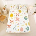 thumbnail image 5 of Erosebridal Happy East Theme Queen Sheet Sets,Watercolor Easter Egg Cute Bowknot Bed Set For Kids 4 Pieces, 5 of 6