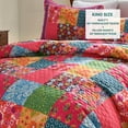 thumbnail image 5 of CHARRYARN King Comforter Set-Red Lightweight Patchwork-All Season Bedspread-Super Soft Quilt （1 Quilt, 2 Pillow Shams, Red）, 5 of 7