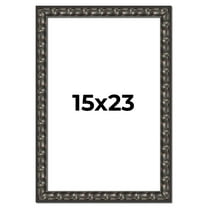 15x23 Frame Black-Brown Medieval Solid Wood Picture Frame | 1.5 Inch Moulding Width | Gotham
