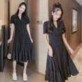 thumbnail image 4 of Vestido de mujer embarazada, vestido de verano de talla grande para mujer, vestido de manga corta a la moda para mamá, 4 of 5