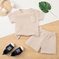 thumbnail image 2 of Toddler Boy Girls Easter Outfit Bunny Carrot Sleeveless T-Shirt Elastic Waist Shorts Set Summer 2Pcs Dailywear Set (5-6 Years,Beige) Boy Summer Sleeveless Tank Tops Set, 2 of 9