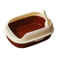 thumbnail image 5 of Cat Open Top Pet Litter Tray Portable High Sided Semi Closed Cat, 5 of 8