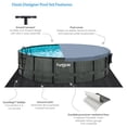 thumbnail image 3 of Funsicle 16' x 48" Ronde Oasis Concepteur Piscine hors-Sol, Sombre Chevrons, 3 of 11