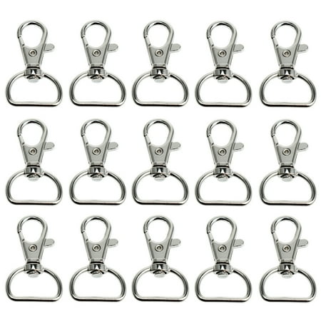 

30pcs 360 Degrees Swivel Trigger Snap Hooks for Home (Silver)
