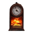 thumbnail image 1 of Lámpara LED para chimenea, reloj con forma de farol, adorno de escritorio, luz de chimenea simulada para decoración de bar y vacaciones, 1 of 8