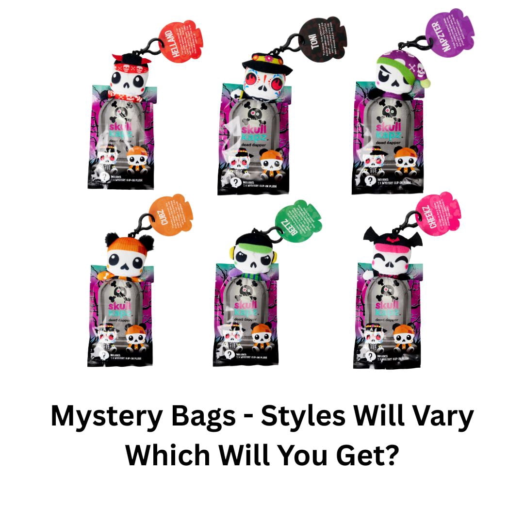 Skull Kapz Dead Dapper Mystery Blind Bag – Creepy Cute Clip-On Plush Toy Collectible