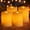 4PK, variant on Solar Candles for Lanterns, 4 count, Christmas Decor, 3''x4'' Solar  Rechargeable Candles Outdoor , Flickering Glow Dusk to , Auto /Off, Replaceable , Decor for Garden