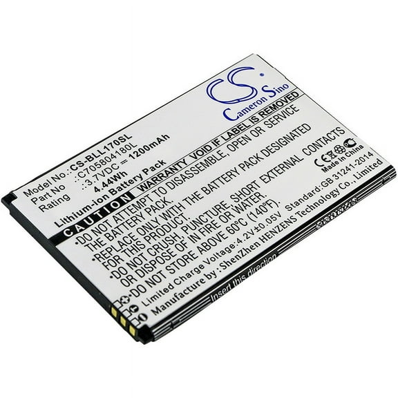 Replacement Battery for BLU L170i,Life Play 2,C705804180L,1200mAh,Mobile Phone battery
