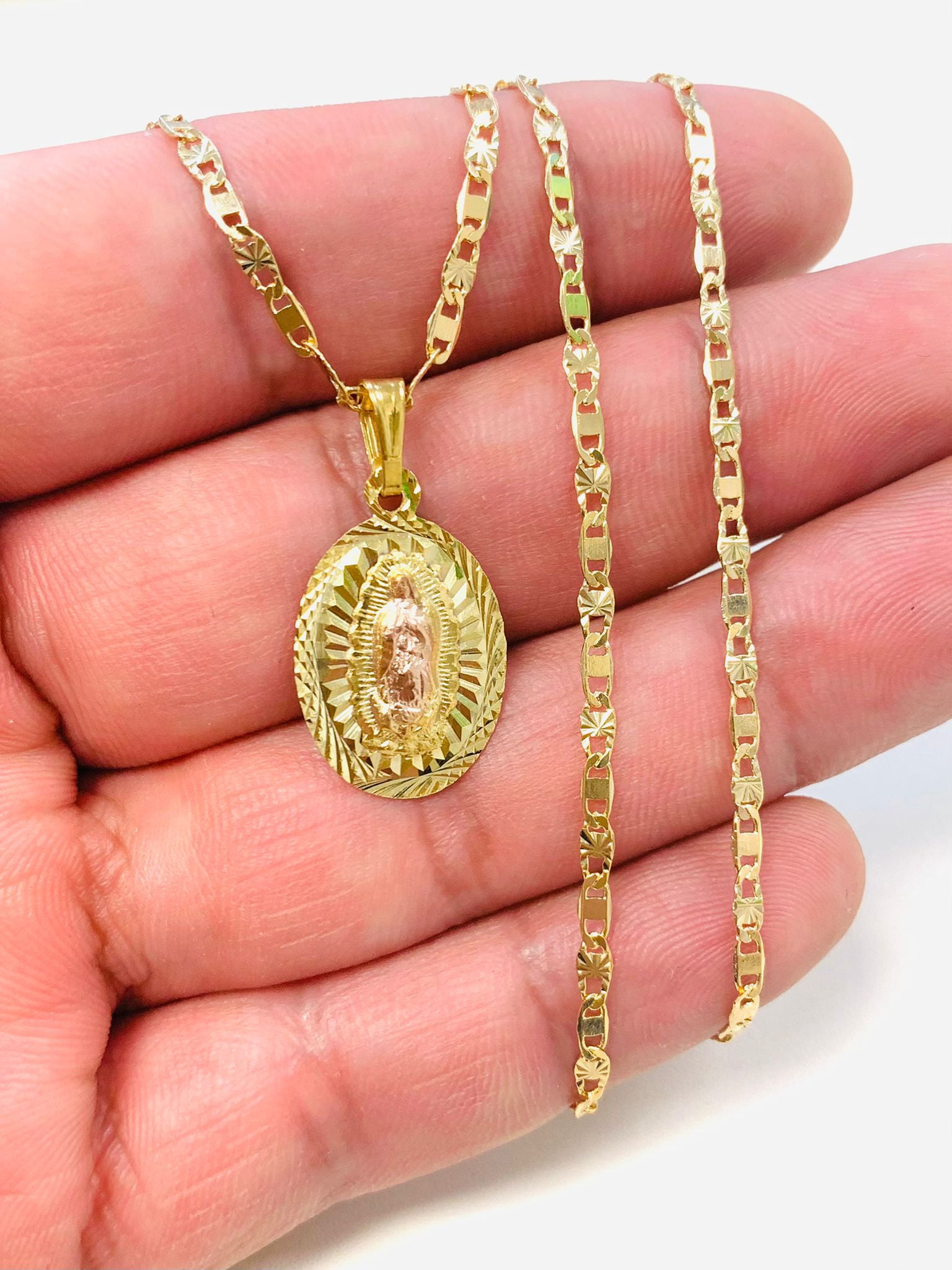 Diamond Cut / Guadalupe Pendant 22x14mm 