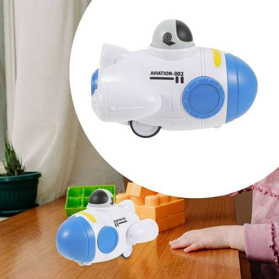 BESTYASH Kids Rocket Toy with Push-button Mechanism, Plastic Rocket Model, Assorted Colors, 1 Piece