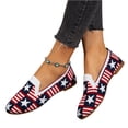 thumbnail image 5 of American Flag Print Flat Shoes for Women Slip on Sneakers Classic Mesh Loafers EVA Sole Breathable Shoes, 5 of 6