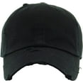 thumbnail image 2 of Washed Solid Vintage Distressed Cotton Dad Hat Adjustable Baseball Cap Polo Style, 2 of 3