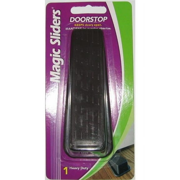 Magic Sliders 5864301 1.19 x 6.31 x 2.5 in. Heavy Duty Rubber Brown Door Stop - 1 Pack