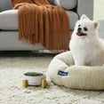 thumbnail image 4 of Coco Single Pet Bowl with Wood Stand 5.11’’ in White, 4 of 5