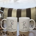 thumbnail image 2 of KAAYEE His Heart and Hers Run in Both Directions Matching Couple Mugs Set for Anniversary Wedding Gifts,Cooffee Cups for Couples,Him and Her,Valentines,Birthday,Engagement,12oz,White, 2 of 7
