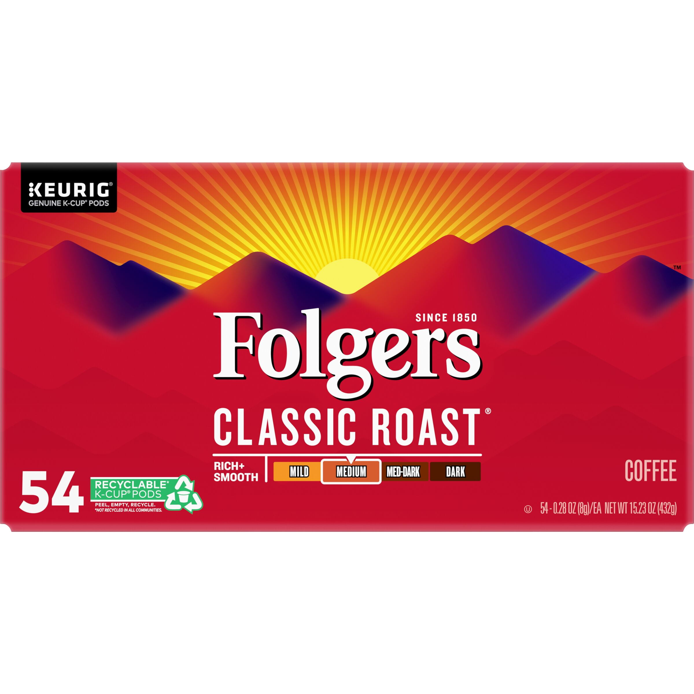54ct Folgers Classic K Cup - Walmart.com
