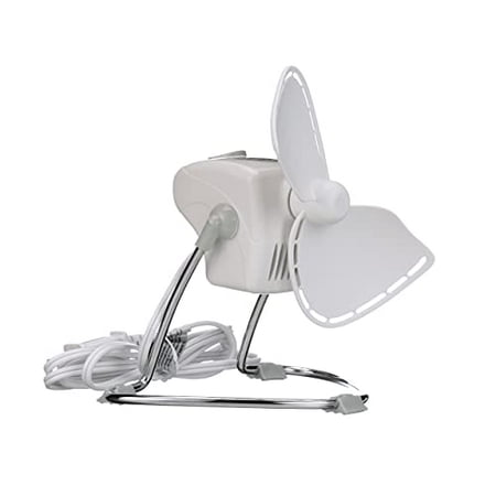 

Caframo Chinook 2-Speed Desk Fan Cage Free Easy To Clean Soft Blades Canadian Made 8.8 707CHWBX White