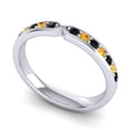 thumbnail image 2 of 0.30 Carat Trendy Round Cut Black Onyx & Citrine Gemstone Anniversary Eternity Bands for Gift Solid 18K White Gold Size 9.5 by Diamond-Capitals, 2 of 8