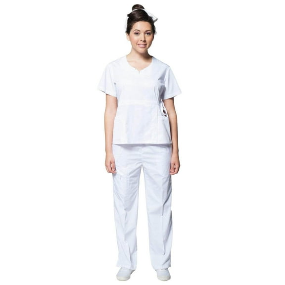 Women's Slim Fit Side Tie Uniform Scrubs