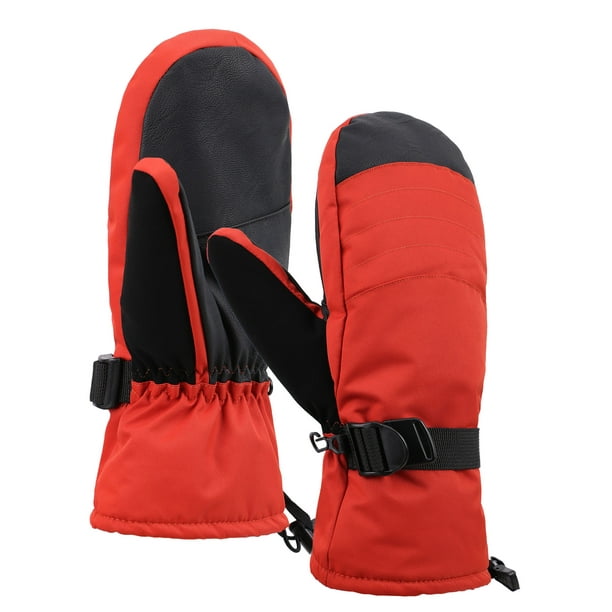 BASILICA Mens Snowboard Mittens Waterproof ExtraGrip ,Burnt Orange,L