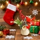 thumbnail image 5 of xihome Adorno de lino con bayas rojas, nochebuena artificial, piña, decoracin de rbol de Navidad, 5 of 6