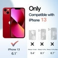 thumbnail image 2 of JETech Case for iPhone 13 6.1-Inch, Shockproof Phone Bumper Cover, Solid Color Matte TPU Frame, Anti-Scratch Clear Back (Red), 2 of 6
