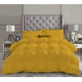 thumbnail image 2 of DNG Creations 3 Piece Luxury Pinch Pleated Comforter Set Premium 800 Thread Count 100% Egyptian Cotton-Twin/Twin XL Size, Solid Gold Color, 2 of 3
