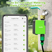 RainPoint with Brass Inlet Bluetooth Water Timer for Garden Hose (Not Hub), HTV107B Automatic Sprinkler Water Hose Timer