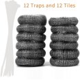 thumbnail image 2 of Lint Traps LVYOUIF 12 PCS Stainless Steel Washing Machine Lint Snare Traps, Washer Hose Lint Traps with 24 PCS Cable Ties, Laundry Mesh Washer Sink Drain Hose Screen Filter, 2 of 6