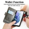 thumbnail image 4 of Feishell Business Wallet Case for Samsung Galaxy S23 Plus 6.6 inch,Premium PU Leather Full Protection Magnetic Buckle Flip Kickstand Shockproof Phone Case with ID Credit Card Slots,Gray, 4 of 8