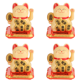 thumbnail image 1 of Gato de la suerte Riqueza china Agitando Mano temblorosa Fortuna Bienvenida Artesanía Amarillo Likrtyny Para estrenar, 1 of 8