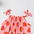 thumbnail image 5 of IWEMEK Summer Strap Jumpsuit for Baby Girls Strawberry Print Cute One Piece Romper Long-Leg Knit Overalls Size 2-3Y, 5 of 7