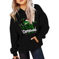 thumbnail image 6 of Black Children Boy and Girl Dinosaur Boat Neck Hooded Sweatshirt for Kid Long Sleeve Christmas Pullover Kawaii with Hood 2026 6 Years, 6 of 9