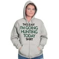 thumbnail image 4 of I'm Going Hunting Today Unisex Fleece Graphic Zip Up Hoodie Brisco Brands 2X, 4 of 5