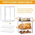 thumbnail image 4 of Vitrina Exhibidor para Pan, Panera Hermetica Transparente con 2 Compartimento. Panera para Pan con Pinzas de acero inoxidable y Papel para Hornear, Para exponer y Almacenar Pan y Pasteles., 4 of 4