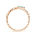 thumbnail image 2 of Angara Natural 0.3 Ct. Aquamarine with Diamond Solitaire Ring in 14K Rose Gold for Women (Ring Size: 11.5), 2 of 9