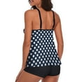 thumbnail image 4 of Flowy Tankini Bathing Suits For Women Tummy Control Swimsuits Two Piece Swimwear Tank Top With Boyshorts, 4 of 6
