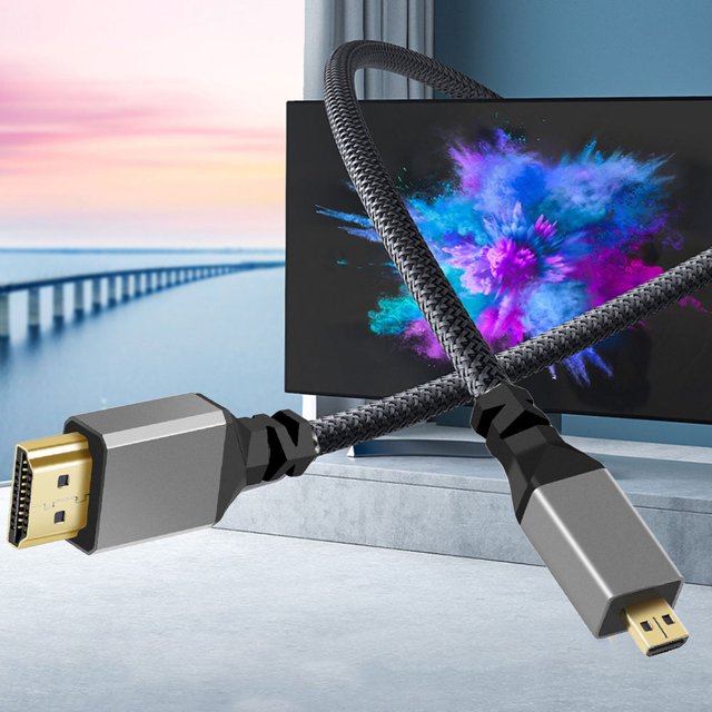 Cable de extensión macho a macho V1.4 Compatible con HDMI a trenza de nailon Compatible con HDMI