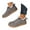 Grey, variant on Boots for Women Comfortable Flat Slip on Cotton Shoes Furry Fleece Lined Suede Short Ankle Booties