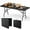Black, variant on Gymax 6 ft Portable Folding Table w/HDPE Tabletop Safe Lock Mechanism Carrying Handle White