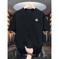 thumbnail image 2 of Men'S Round Neck Golf Sport Short Sleeve T-Shirt with Geometric Print, Casual Athletic Fashion, Polyester, Summer, Regular Fit, Knitted Fabric, Adult Men'S Clothing Tee For Adult, Men, Women, Teen, T, 2 of 7