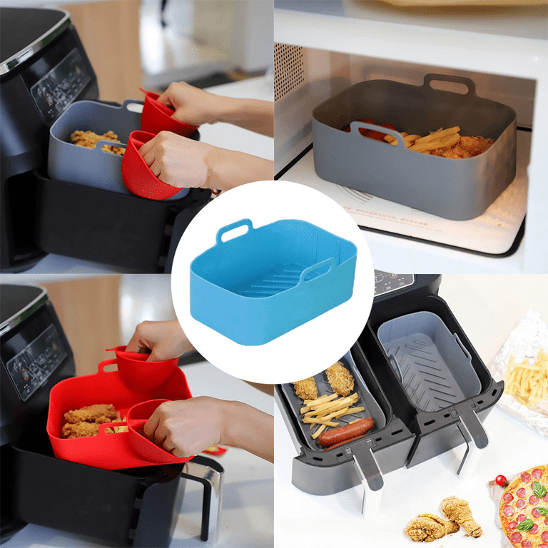Silicone Air Fryer Basket - Reusable Basket Accessories, Heat Resistant  Easy to Clean Air Fryer Accessories