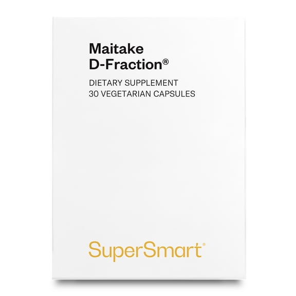 SuperSmart Maitake D Fraction Pro 100mg per Day (Maximum Strength) - Premium Mushrooms Extract Supplement | Non-GMO & Gluten Free - 30 Vegetarian Capsules