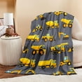thumbnail image 2 of Kids Construction Truck Blanket for Boys Soft Fleece Kids Blanket for Couch Sofa Bedroom 3D Vehicles Excavator Cars Throw Blanket for Kids 50"x60", 2 of 6