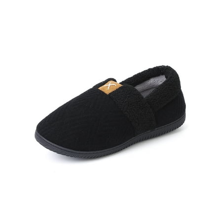 

Mens Slipper Comfy Warm House Shoes for Indoor Outdoor Black 13